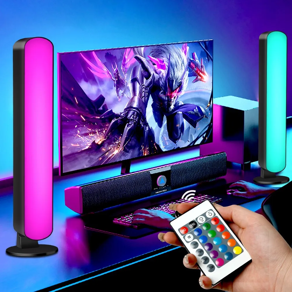 Music Sync LED Night Light Bars RGB Atmosphere Lamp With Remote Control For Gaming TV Bedroom Decoration Desktop Lamp 5