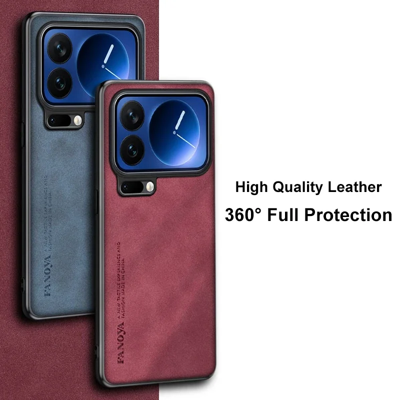 Luxury PU Leather Shockproof Phone Case with Silicone Protection and Back Cover