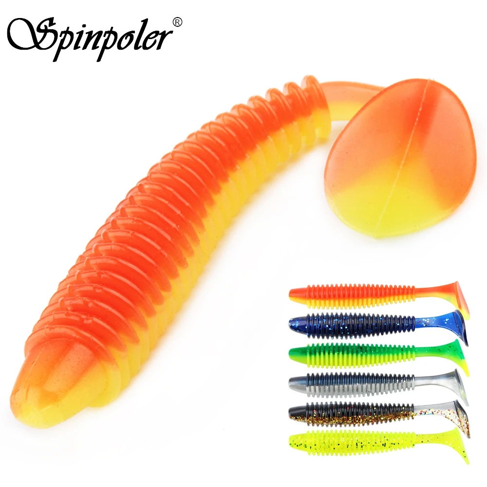 Spinpoler Soft Fishing Lure 12cm Worm Fake Bait Isca Artificial