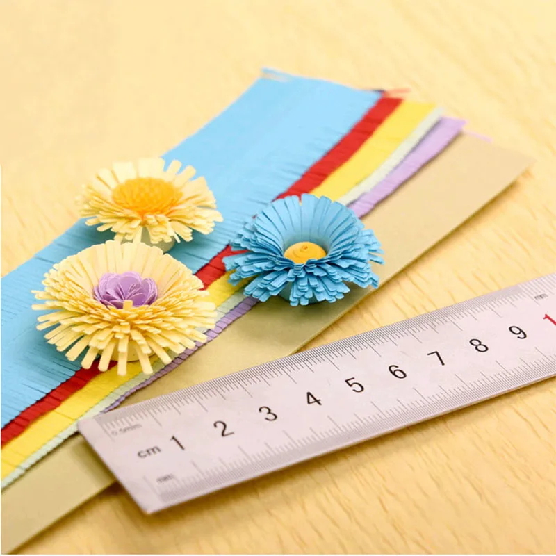Flower Paper 30pcs 50cm Strips Precut For Quilling Daisy Sunflower Decor DIY Origami Decorative 3 Patterns Easy Hand Craft Paper craft paper diy craft materials origami paper
