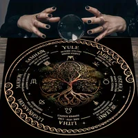 نسيج المذبح، الرموز الروحية، الممارسات الوثنية، العرافة، علم التنجيم، قراءات التارو، حصيرة الزخرفية 5