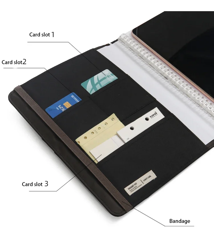 Japan LIHIT LAB portable multi-layer test paper storage bag Waterproof A5/B5 Multi-function storage bag Account book