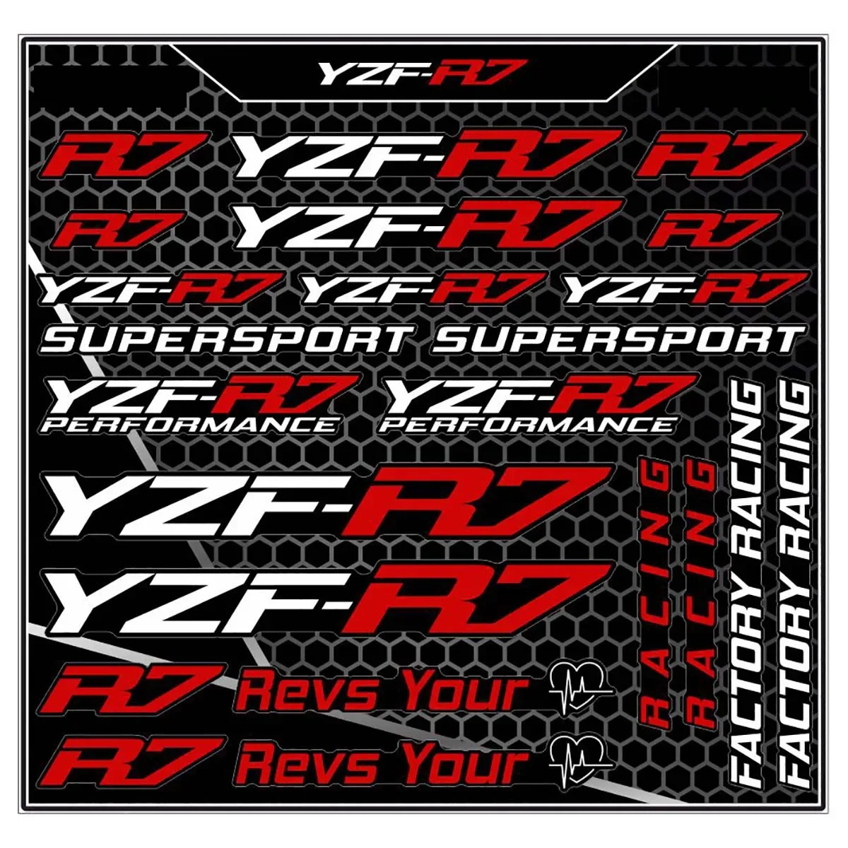 Per Yamaha R7 R7 Sticker Yzf R7 Logo Decal Kit Accessori Moto Sticker Decalcomanie