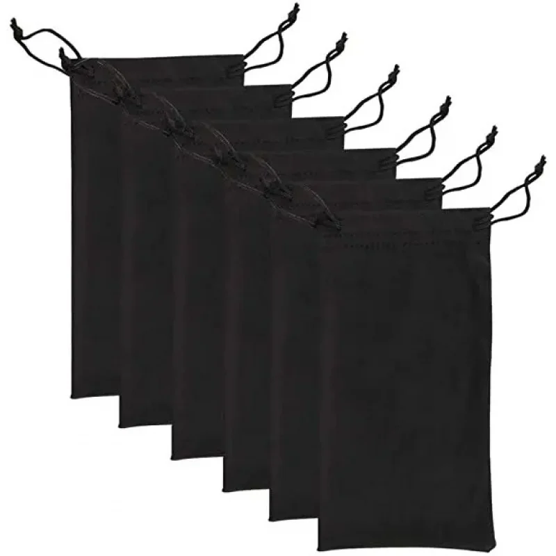 50pcs Ultra Fine Microfiber Sunglasses Pouch Dustproof Eyewear Bags with Drawstring Lightweight Durable Travel Storage Pouch