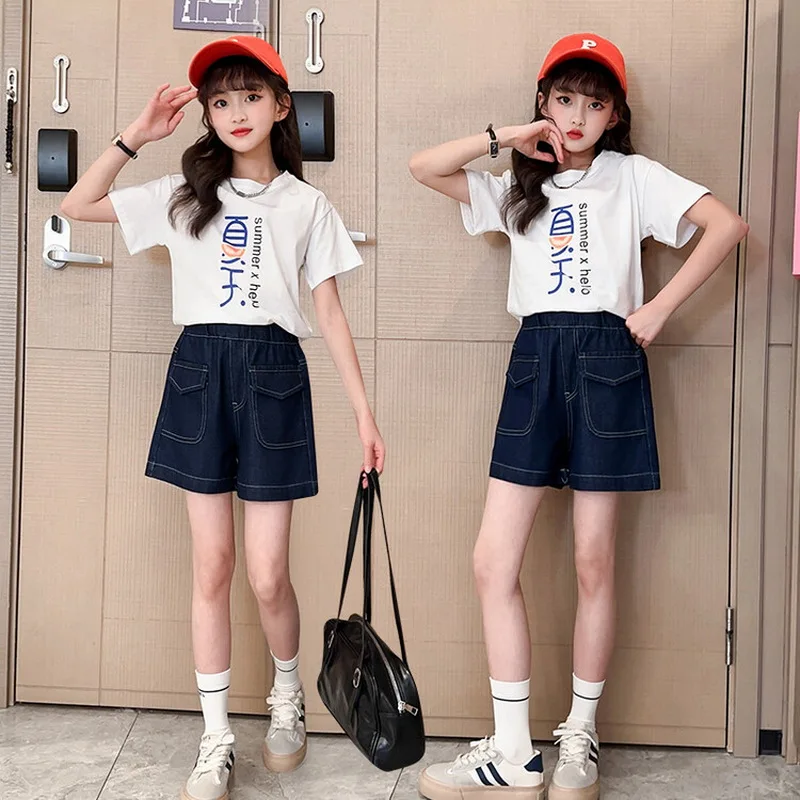 여아용 데님 반바지, 십대 바지, 여아 패션 반바지, 공주 어린이 바지, 짧은 포켓 청바지, 여아 옷, 여름