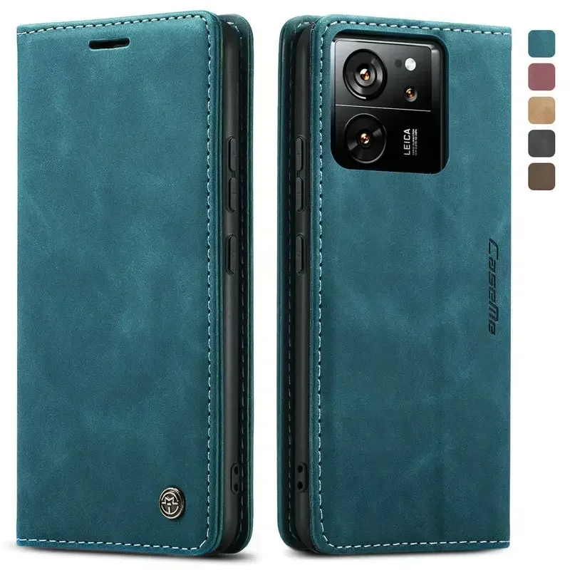 Custodia A Libro MOBESV Per Xiaomi Redmi Note 13 5G - Cover In Pelle Con Portacarte, Chiusura Magnetica E Supporto, Colore Blu Elegante