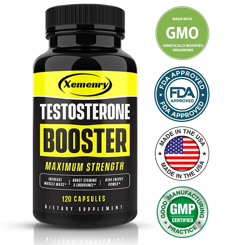 

Men's Testosterone Booster - Boosting Supplement Tongkat Ali and Horny Goat Weed - Enhances Muscle Growth and Endurance