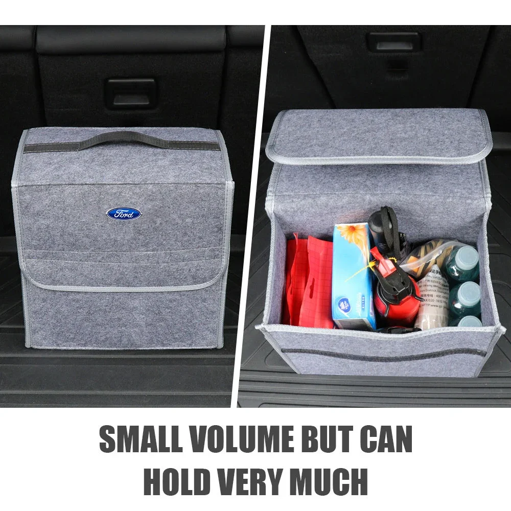 Hot For Ford New Anti Slip Compartment Boot Storage Organizer Tools Car Storage Bag Car Trunk Organizer For Ford Ranger C-M