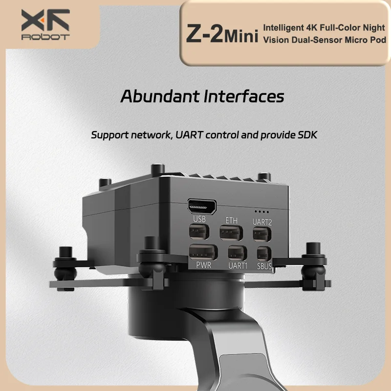 XF-Z-2Mini 3-Axis gimbal Intelligent 4K Full-Color Night Vision Dual-Sensor Micro Pod Infrared Gimbal camera
