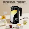 Fashome Electric Kettle 1300W 1.25L Stainless Steel Electric Tea Kettle Temperature Control Kitchen Coffee Water Kettle Pot 5