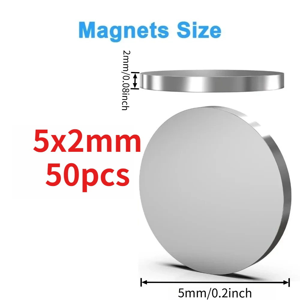 Compact Assorted-Size Round Disc Magnets for Handmade Projects and Home Use