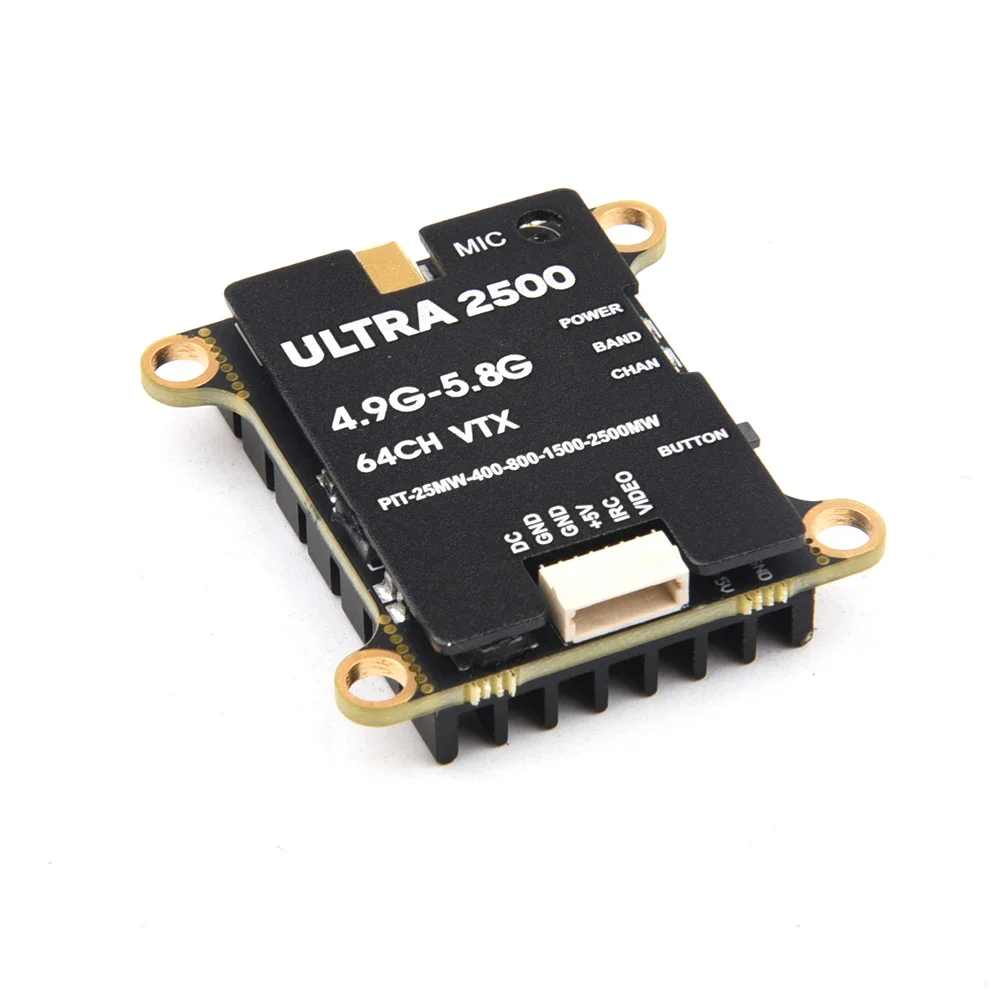 VTX 2.5W 64CH 4.9-5.8GHz FPV Émetteur pour Drone avec câbles et manuel d'utilisation