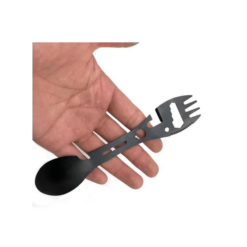 

10-in-1 Multi-function Outdoor Camping Survival Fork Spoon Kitchen Multi-function Wrench Bottle Opener