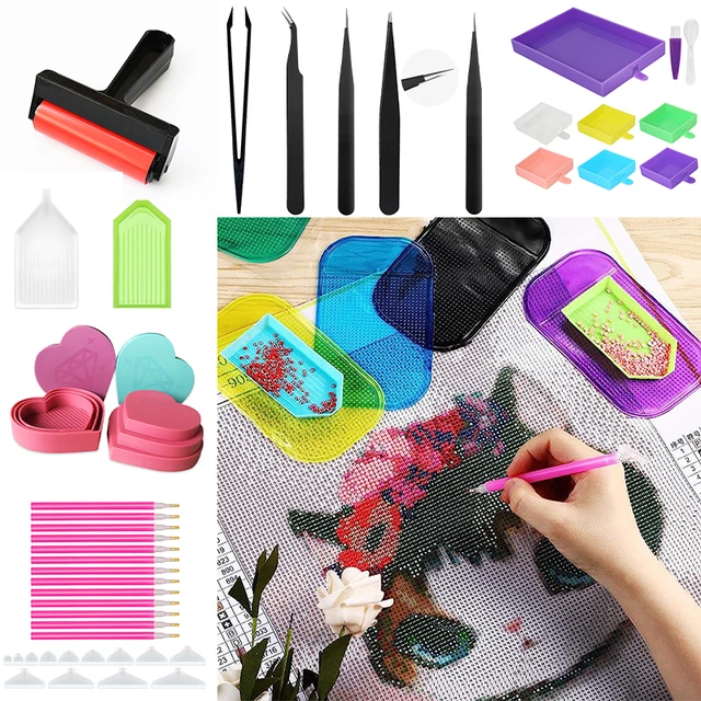 5D Diamond Painting Tools and Accessories Kits Roller Pen Clay Tray– Diamond  Paintings Store