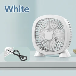 Portable Mini Electric Fan - Silent USB - Powered for Home, Office, and Travel (White)
