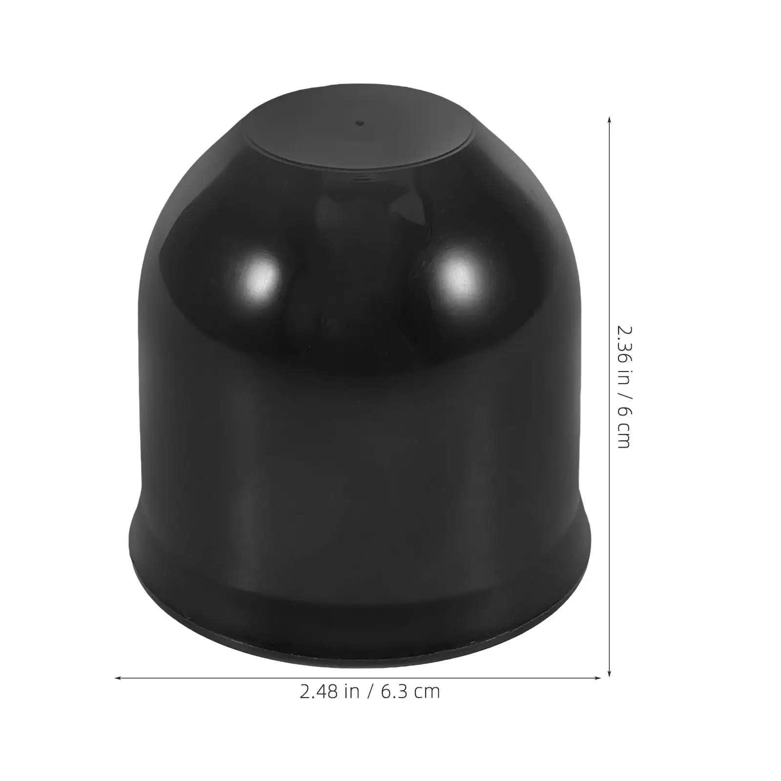 Copertura Per Gancio Di Traino In Gomma - Proteggi Sfera Rimorchio Da Ruggine E Sporco - Nero 6,5 Cm