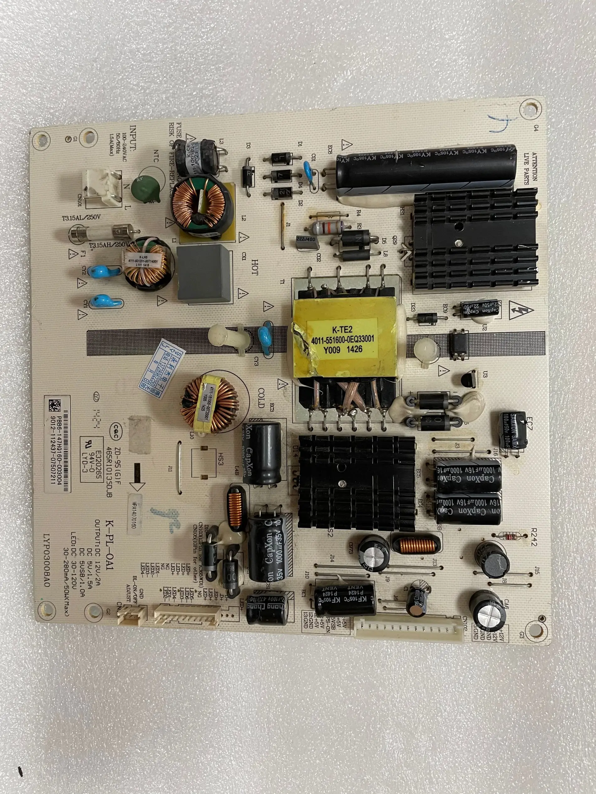 Tcl Le42d31 tv Lcd Placa de Energia Original K-pl-oa1 465r1013sdjb