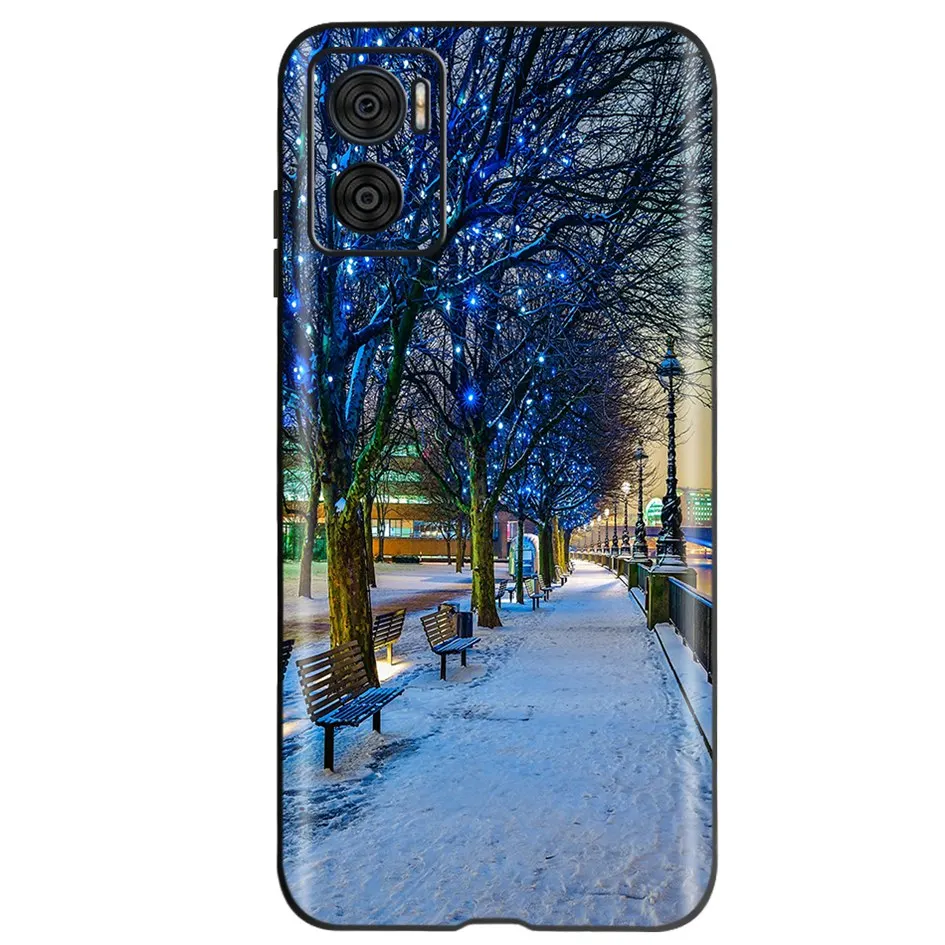 Elegant Flower Butterfly Soft Phone Case for Motorola Moto E Series