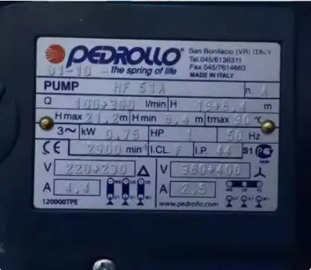 

Центробежный насос HF51A 380V HFm51A 220V