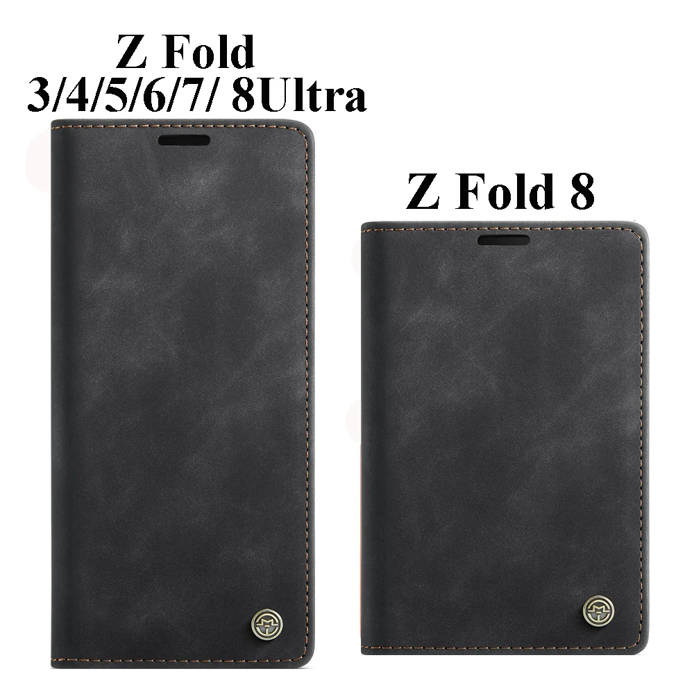 Premium Flip Leather Case with Card Slots & Kickstand - Universal