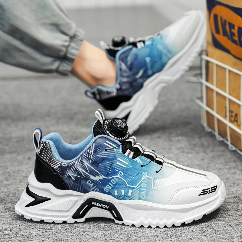 Plaid Sports Shoes for Men and Women, Fashionable and Breathable Running Shoes with Rotating Button Air Cushions, Ultra-Light Running Shoes for Men and Women, Suitable for Outdoor Workout and Traveling Men's Shoes 2