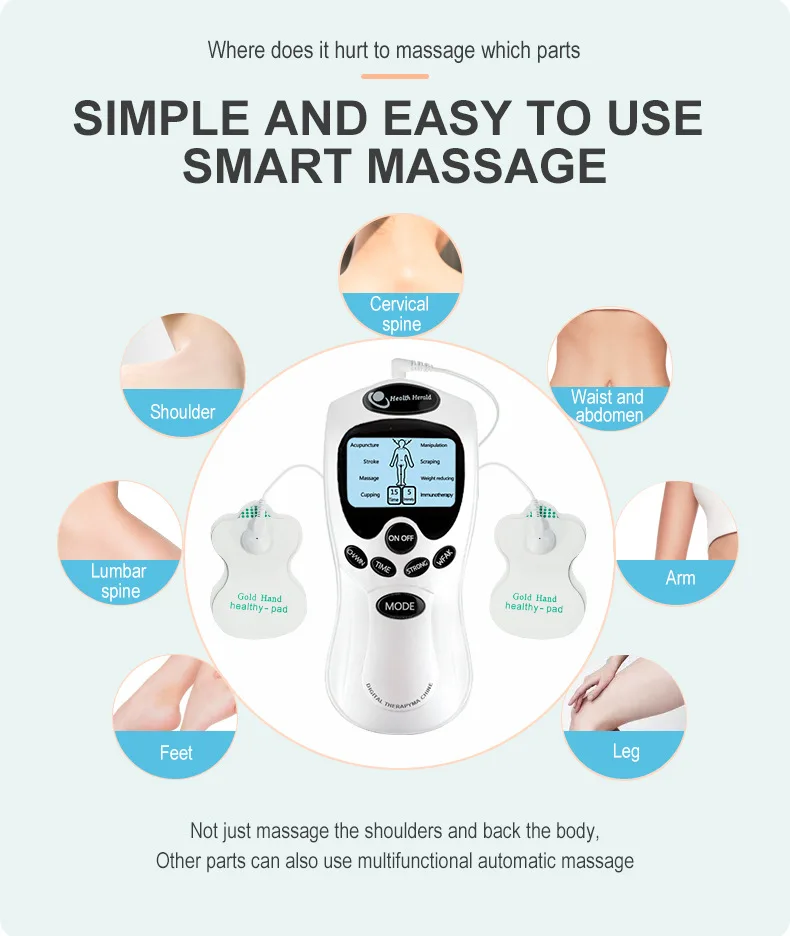 TENS Pulse Massager EMS Low Frequency Nerve Muscle Stimulator Physiotherapy Therapy Acupuncture Pen Body Massage Pen Health Care