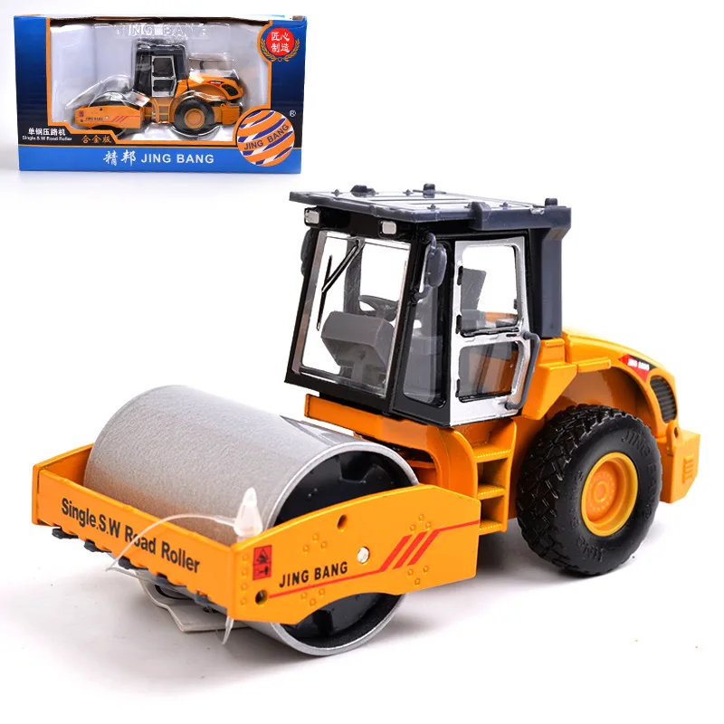 Camion Rouleau Compresseur - Jouet De Construction Miniature En ABS Réaliste Avec Gyrophare, Pour Enfants Dès 3 Ans