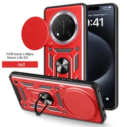 Enhanced Protective Slide Lens Armor Case with Magnetic Holder Ring for Magic7 Lite 5G (Sj-red)