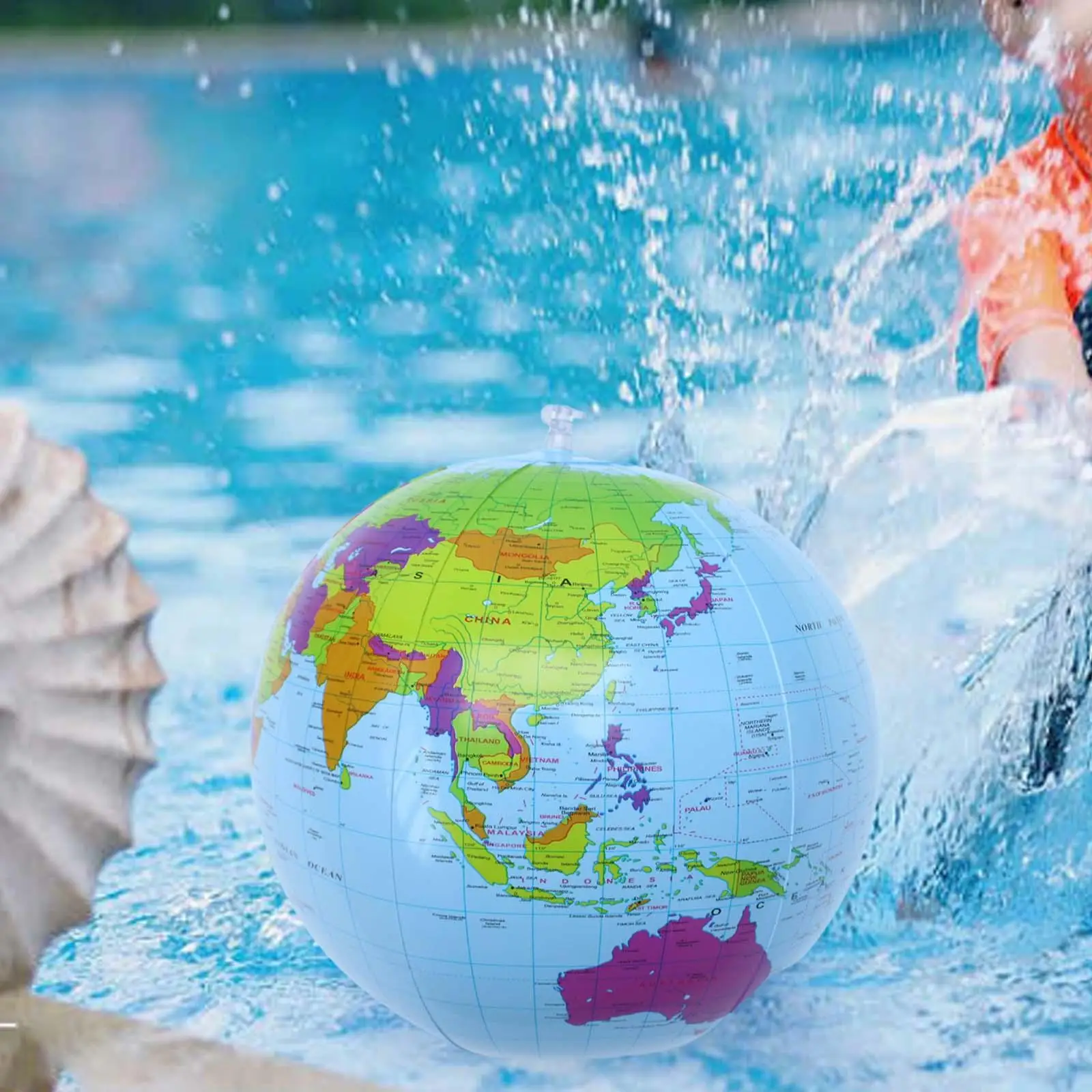 Ballon de plage globe terrestre - Jeux en famille