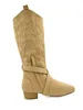 High Quality 3.5CM Heel Brown Color Women Embroidery Dance Boots Wear Indoor 1