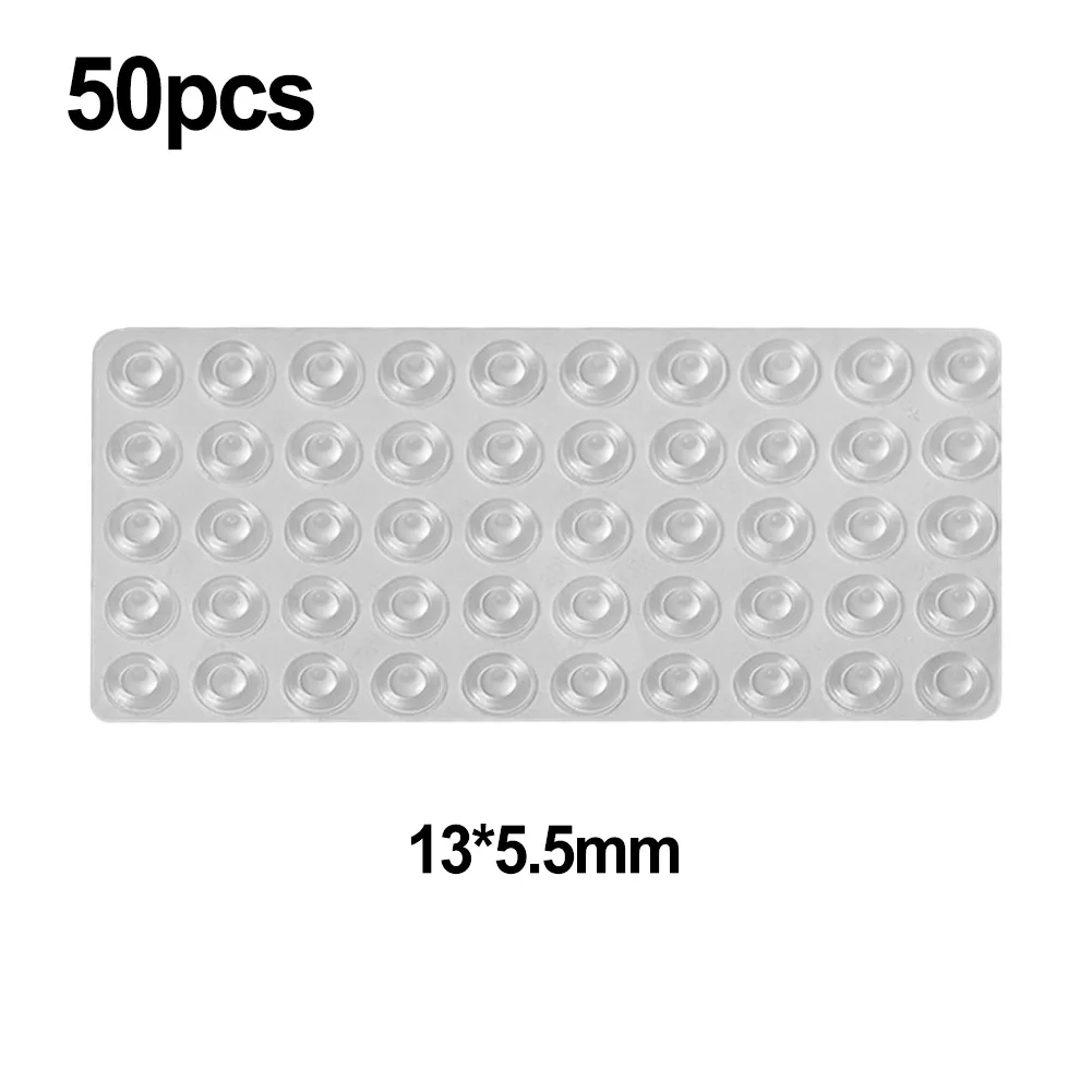 50/100Pcs Soft Silicone Rubber Anti Slip Bumpers Feet Pads Damper er Cabinet Bumpers Silicone Furniture Pads Drawer Door Pad