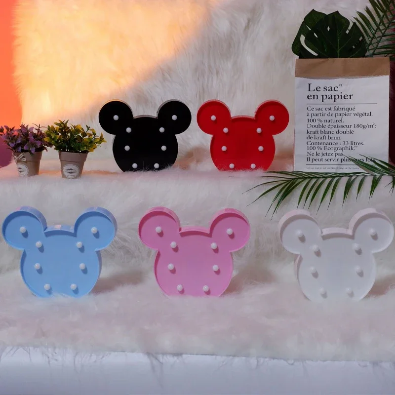 Disney Mickey Mouse Night Light 3D Lamp Night Lights Sign Lamp Christmas Decorations for Home Decor Birthday Decor Wedding Gifts 3d night lamp