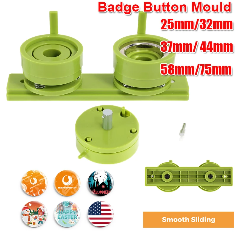 Badge Maker Molds 25mm 32mm 37mm 44mm 58mm 75mm Button Badge Maker Machine Interchangeable Die Mould Round Badge Punching Die