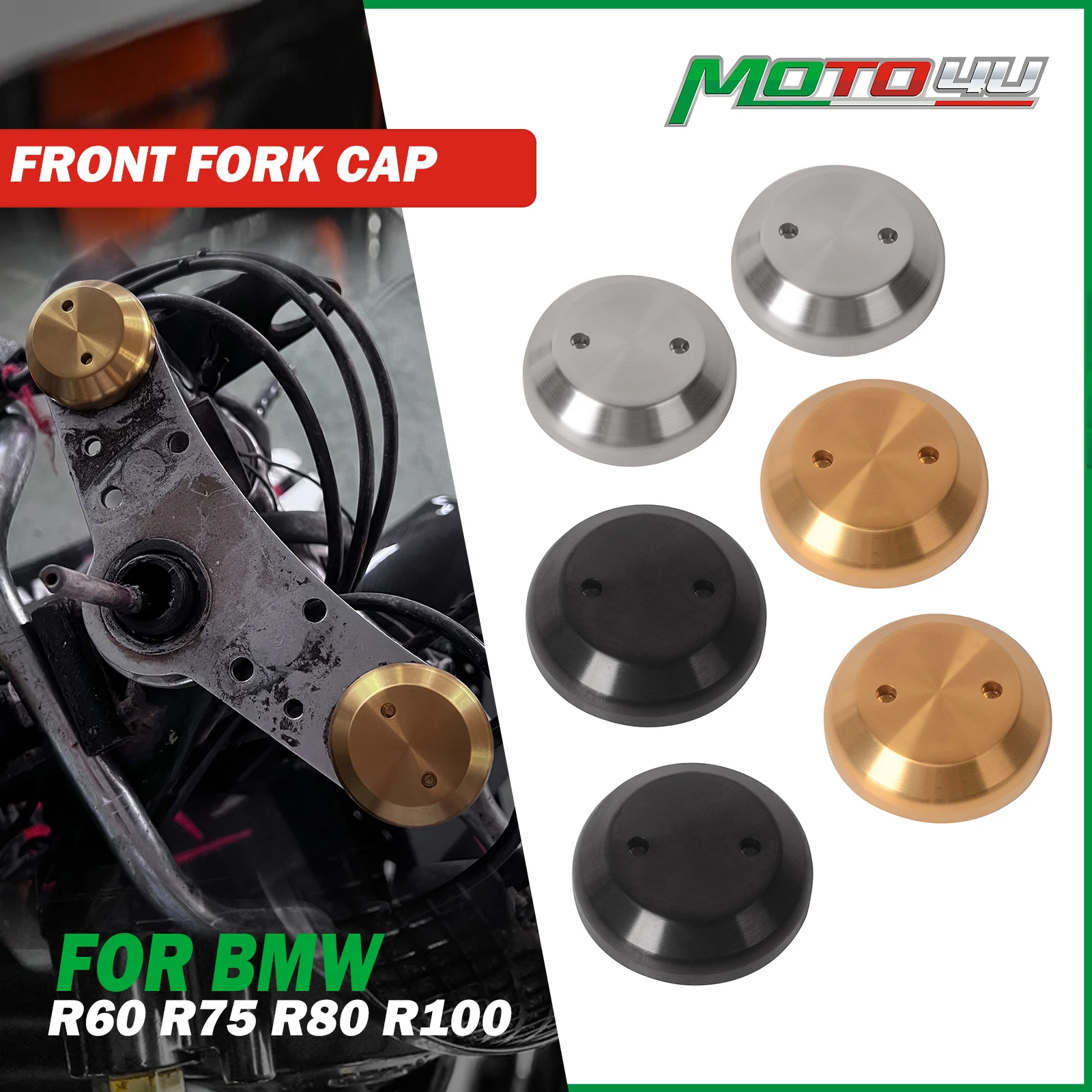 For BMW R Series R80 R60 R90 R100 2PCS Titanium alloy Cafe Racer Front ...