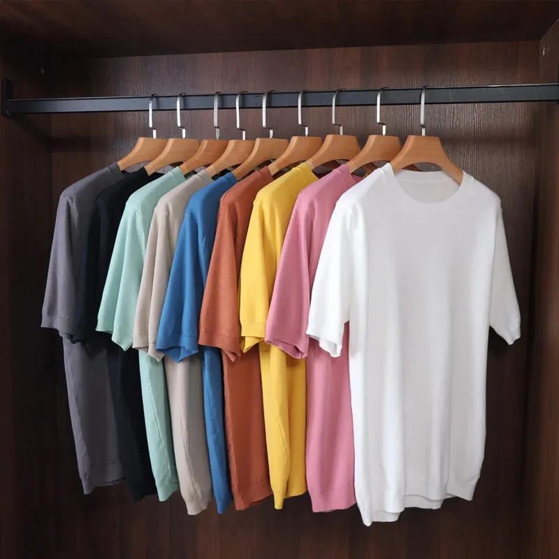 Superfine Merino Cashmere T shirt Men Base Shirt Wicking Breathable Quick Dry Anti-Odor No-itch Short Sleeve Tee Tops 5