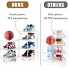 5 Pack Clear Stackable Shoe Organizer Box with Lids, Acrylic Shoes Box with Magnetic Doors, Transparent Shoe Storage 4