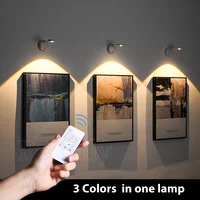 Spotlights USB Rechargeable Intelligent Human Sensing Wireless Wall Light Dimmable Led Spotlight for Lighting Paintings Pictures 1