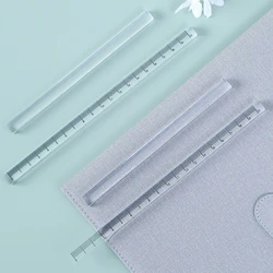 Straight Ruler Plastic Ruler Accurate Mathematics Ruler 1cm Thickness Lightweight Durable for Students Draftsman