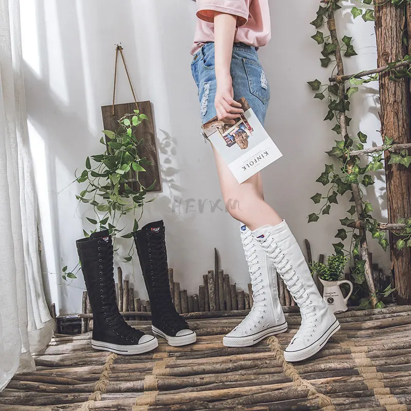 Knee High Lace Platform Boots | Platform Leather Lace Boots - Chunky  Platform Pu - Aliexpress