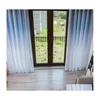 Curtains Gradient Blackout Window Curtain For Living Room Kitchen Modern Bedroom Treatments Fabric Drapes Drop Delivery Home 1