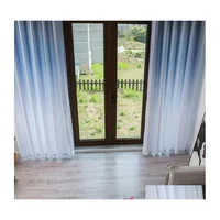 Curtains Gradient Blackout Window Curtain For Living Room Kitchen Modern Bedroom Treatments Fabric Drapes Drop Delivery Home 1
