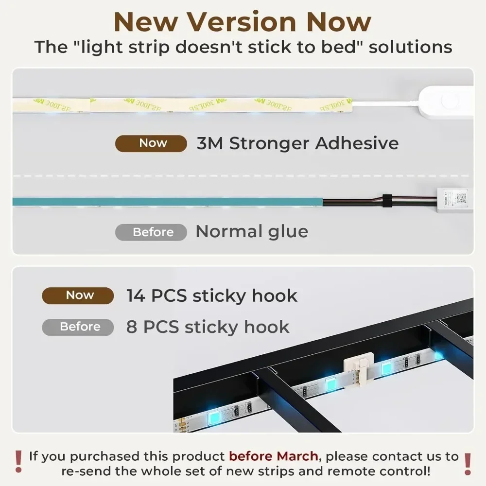 Floating Bed Frame Full Size with LED Lights, Metal Platform Full Bed, No Box Spring Needed, Easy to Assemble (Full)