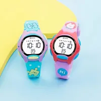 Montres enfants mignon rose numérique enfants montre pour garçons filles 30M étanche violet étudiant électronique montre-bracelet LED cadeaux 5