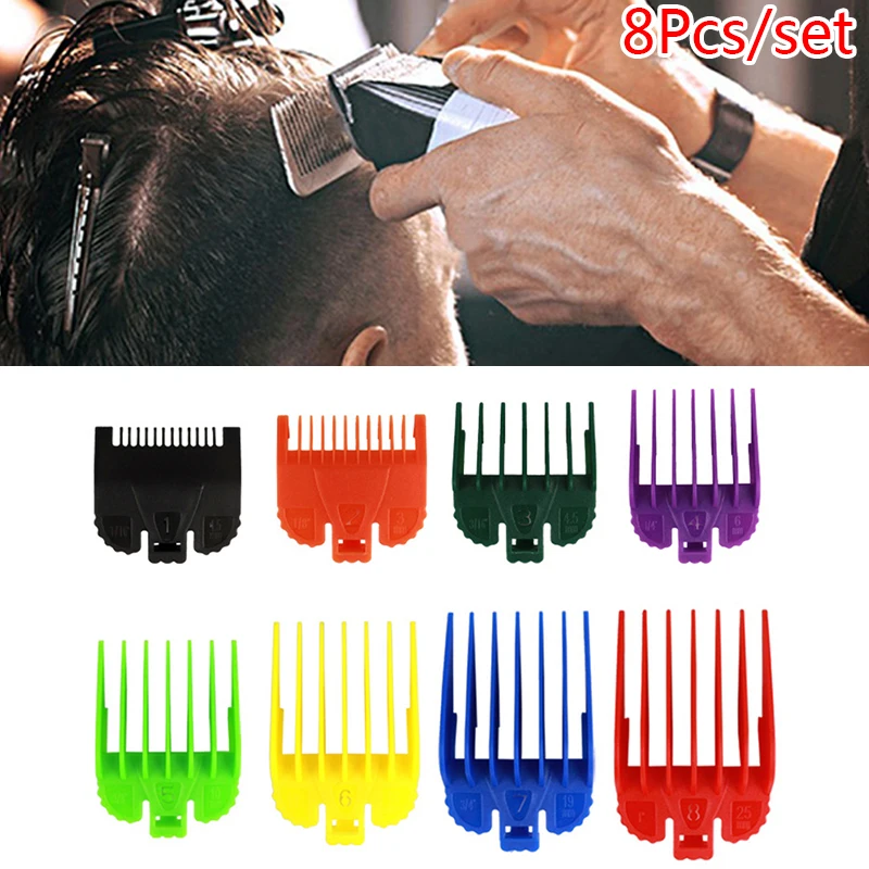 4/8Pcs/lot Professional Cutting Guide Comb Universal Hair Clipper Limit Comb Guide Attachment Size Barber Replacement