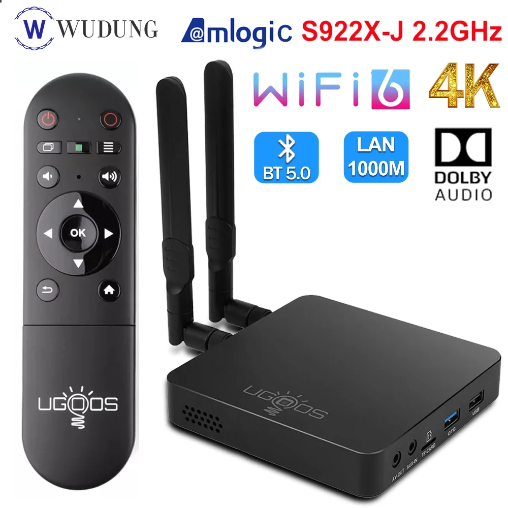 

Smart TV BOX AM6B Plus 4K HD DDR4 Android 9 4GB 32GB 1000M Wifi 6 BT5.0 ROM 32G Media Player Amlogic S922X-J H.265 Set-Top-Box