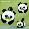 1 PC Small Panda Plush Doll Women Bag Ornaments Cute Imitation Mink Fur Panda Car Keychain Cute Bear Car Key Chain Fashion Gift 2