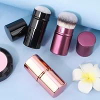 Retractable Kabuki Foundation Brush Travel Portable Multifunctional Makeup Brush For Liquid, Cream And Flawless Powder Cosmetics 2