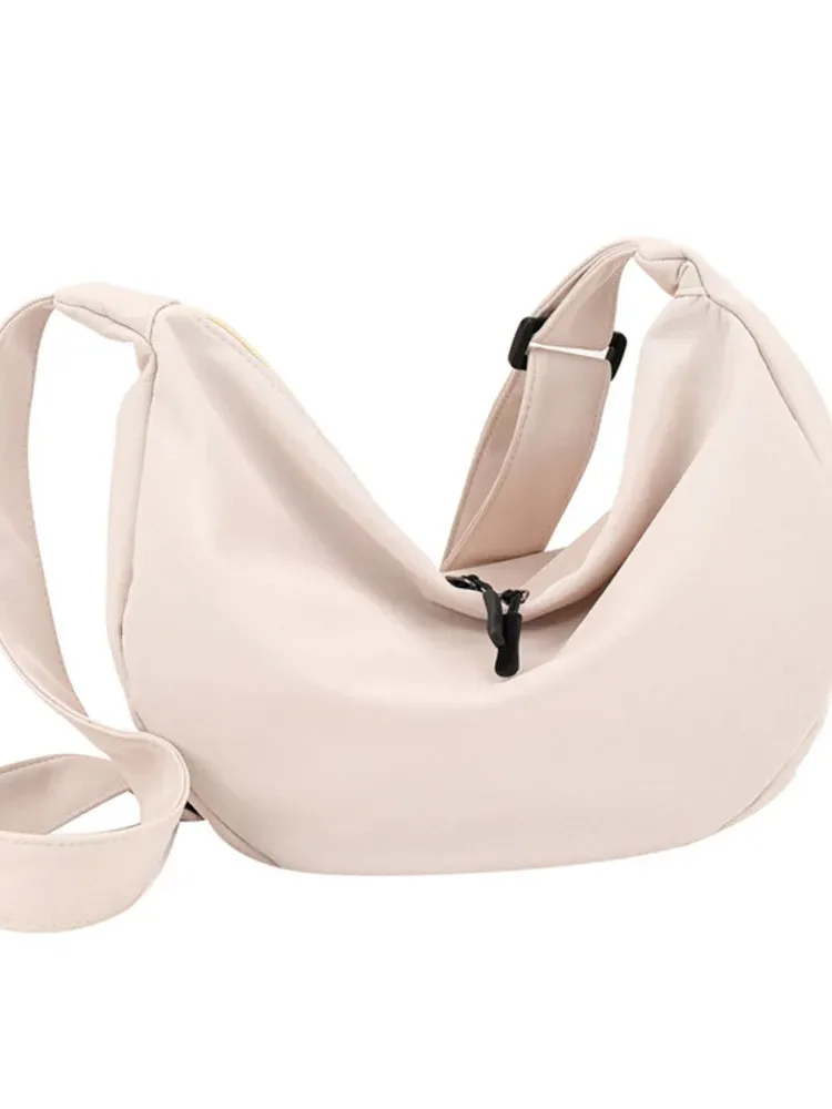 Women's messenger bag leisure dumpling bag leisure nylon cloth women's solid color simple shoulder