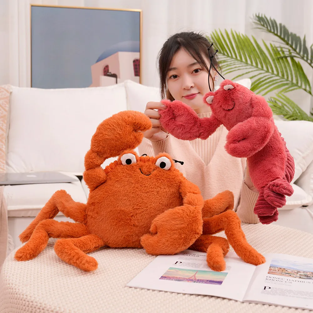 

22/30cm Plush Shrimp Toys Cute Sheldon Shrimp Dolls Stuffed Soft Animal Appease Doll Toys for Baby Children Birthday Present