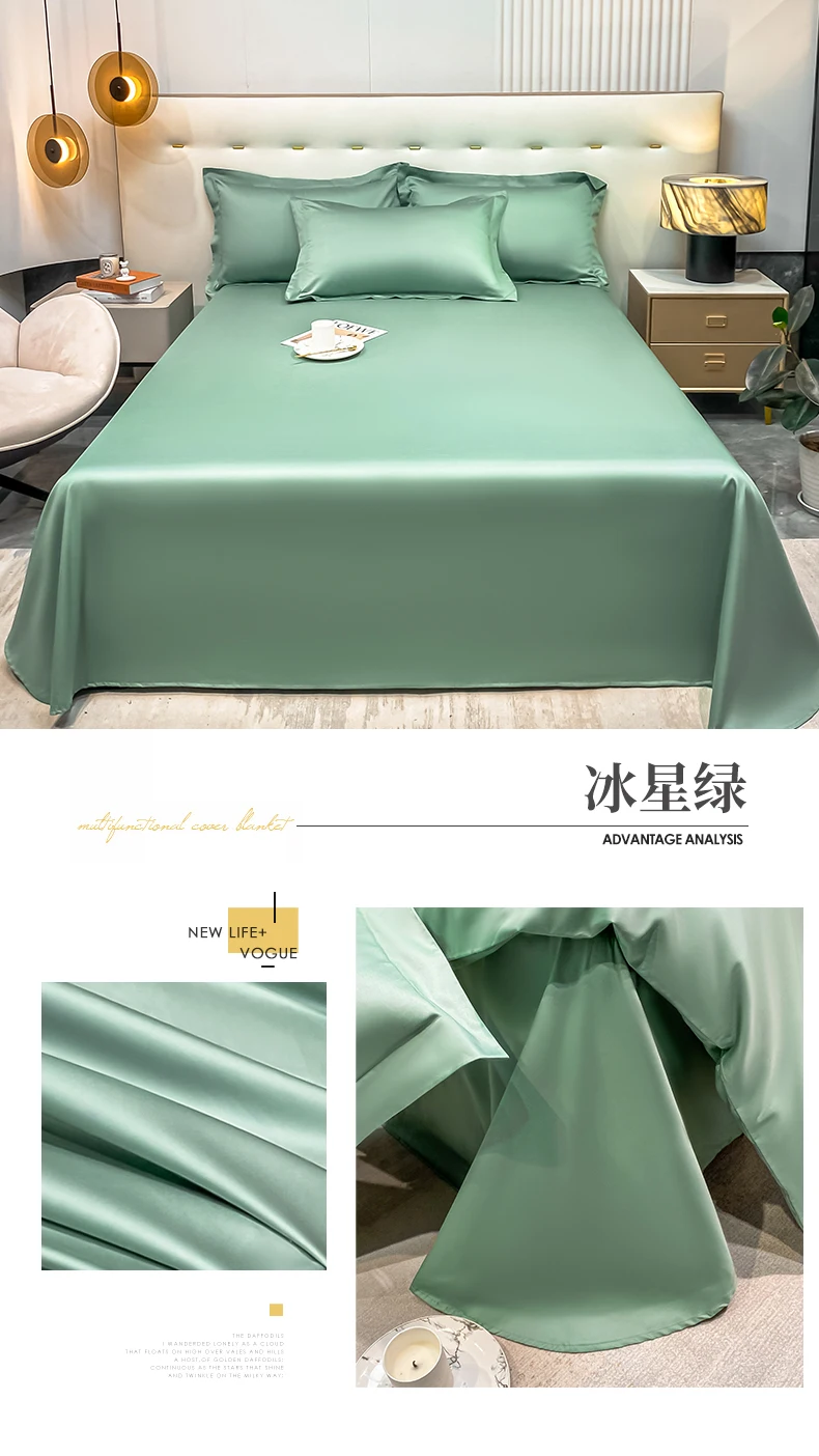 Description Picture 3 of itemEgyptian cotton Flat bed sheet 1000TC Bed sheets Twin King Queen bedsheet Solid Color Sheets Rich colors sheet set pillowcases